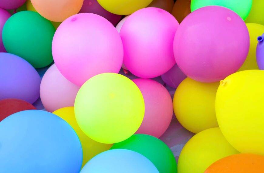 Colorful balloons symbolizing fun ways to save money