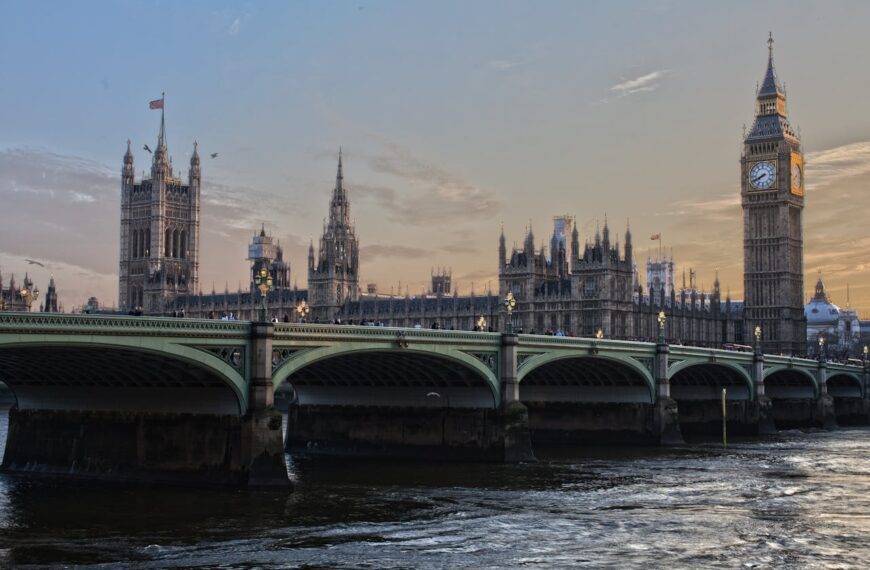 View of the Houses of Parliament in London, symbolizing the rising student loan debt crisis in England