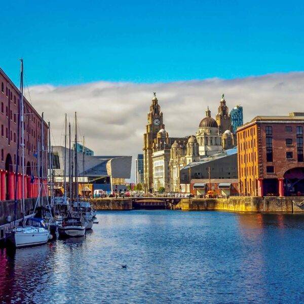 Scenic view of Liverpool waterfront, highlighting the fastest-growing suburbs in terms of property price increases from 2010 to 2024