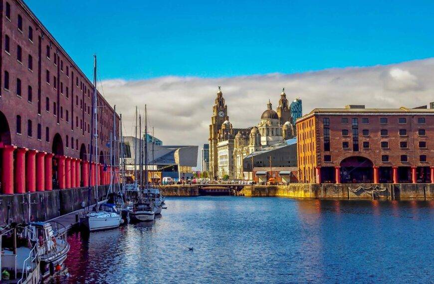 Scenic view of Liverpool waterfront, highlighting the fastest-growing suburbs in terms of property price increases from 2010 to 2024